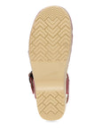 Bottom image of Margreta Mary Jane Clog Red