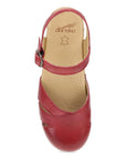 Top image of Margreta Mary Jane Clog Red