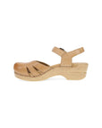 Side image of Margreta Mary Jane Clog Honey Distressed