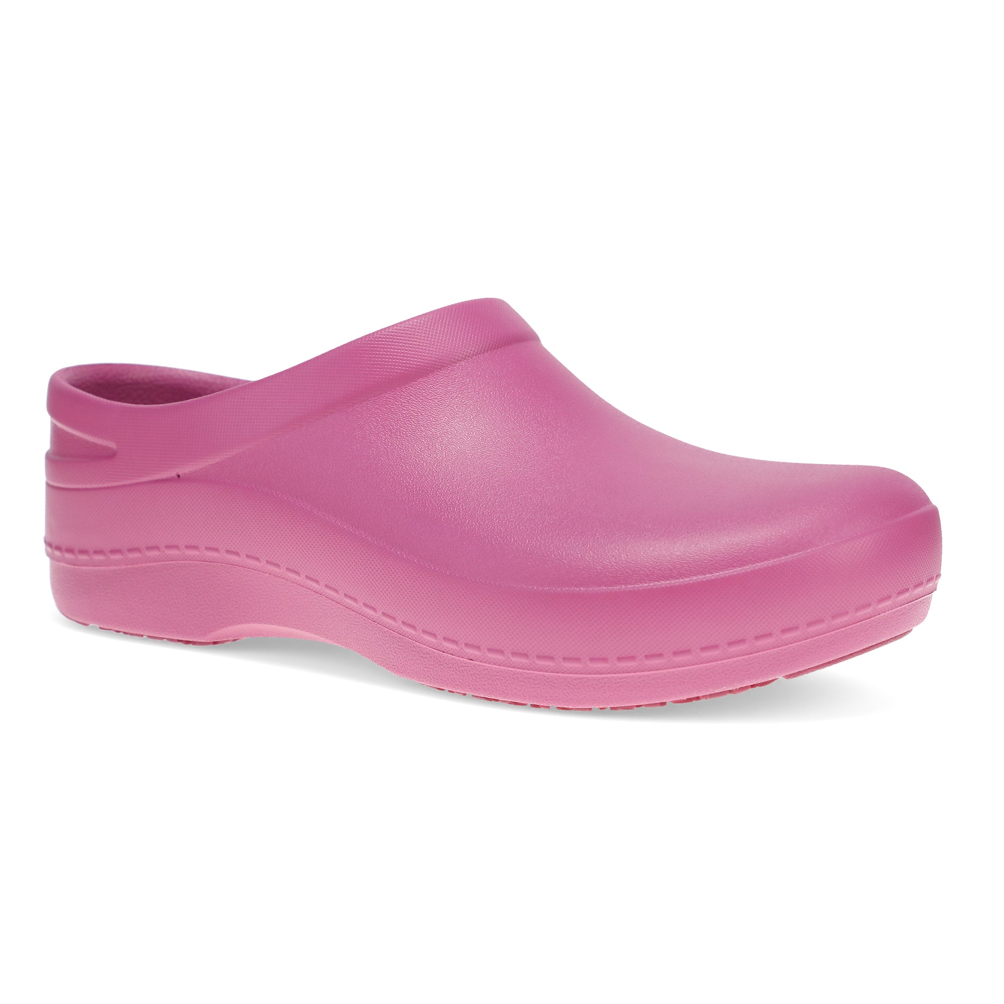 Product view of Kaci Pink molded clog.