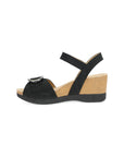 Side image of Stella Black Milled Nubuck