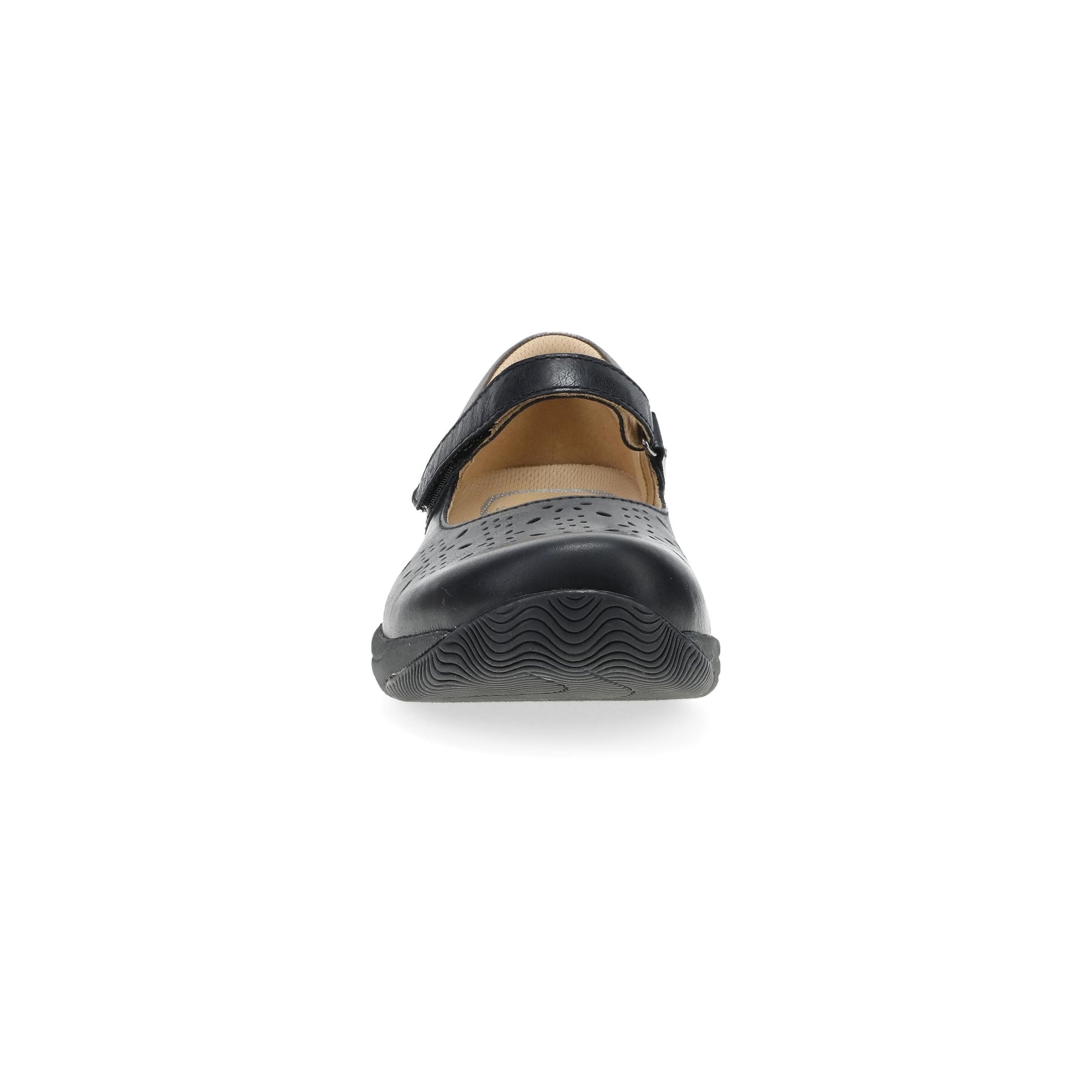 Toe image of Stacy Wide Black Waxy Burnished