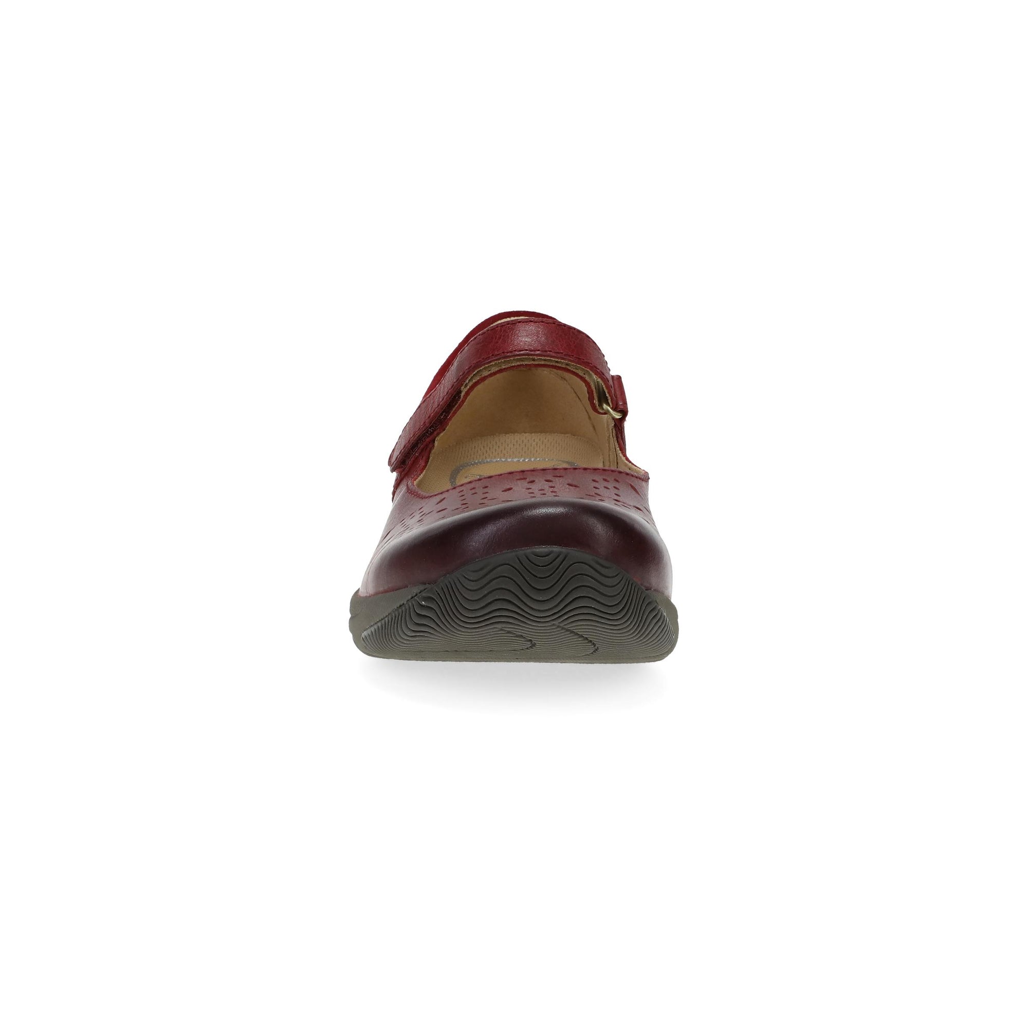 Toe image of Stacy Wide Red Waxy Burnished