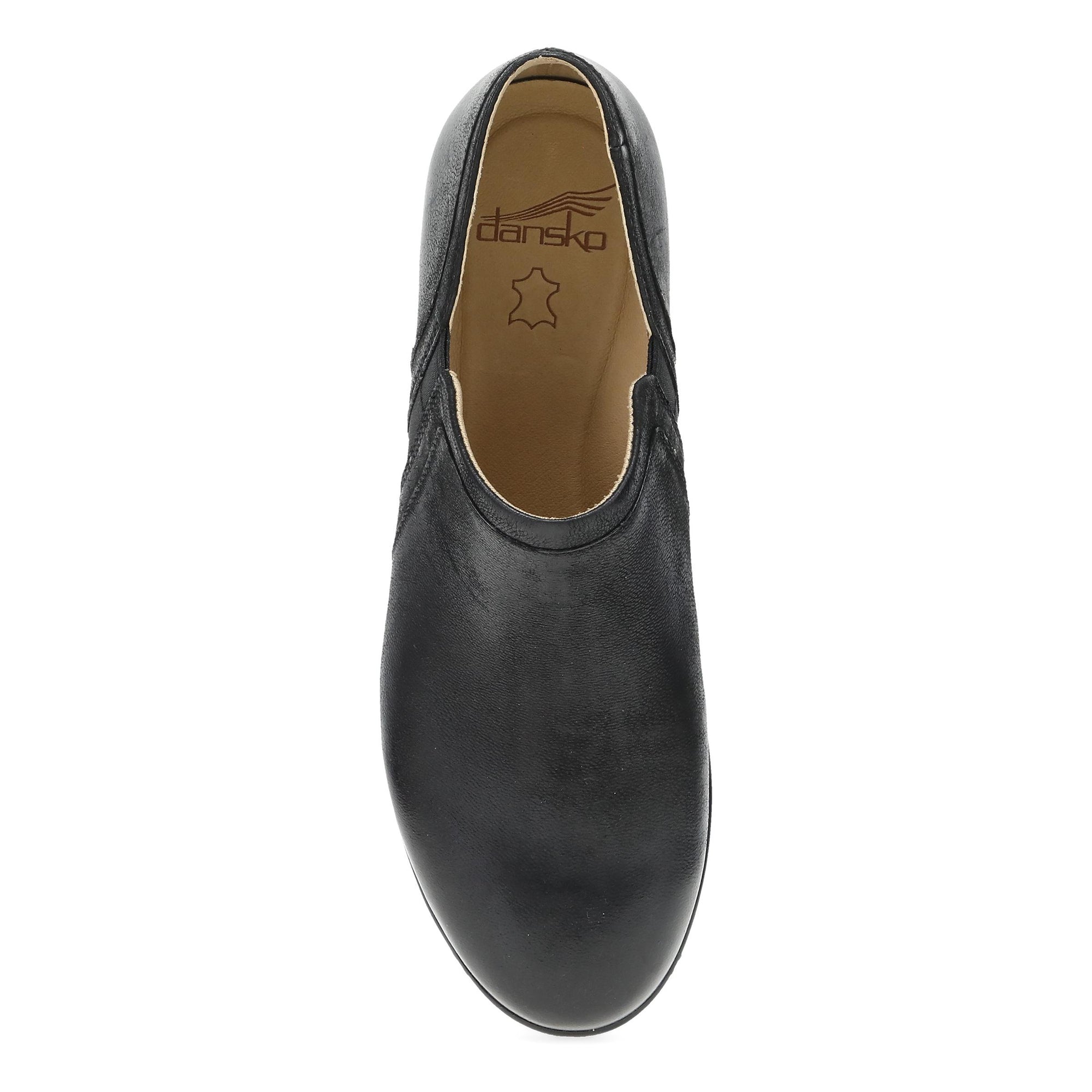 Top image of Cheryl Wide Black Burnished Nubuck