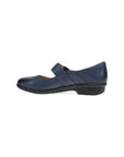 Side image of Collette Wide Navy Burnished Nubuck