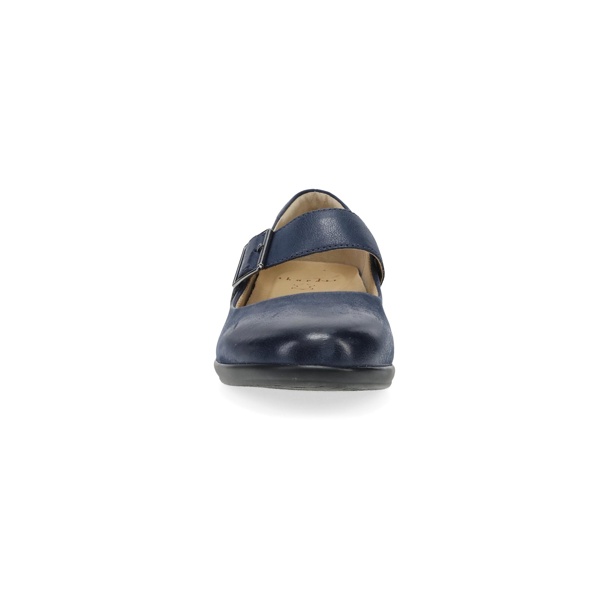 Toe image of Collette Wide Navy Burnished Nubuck