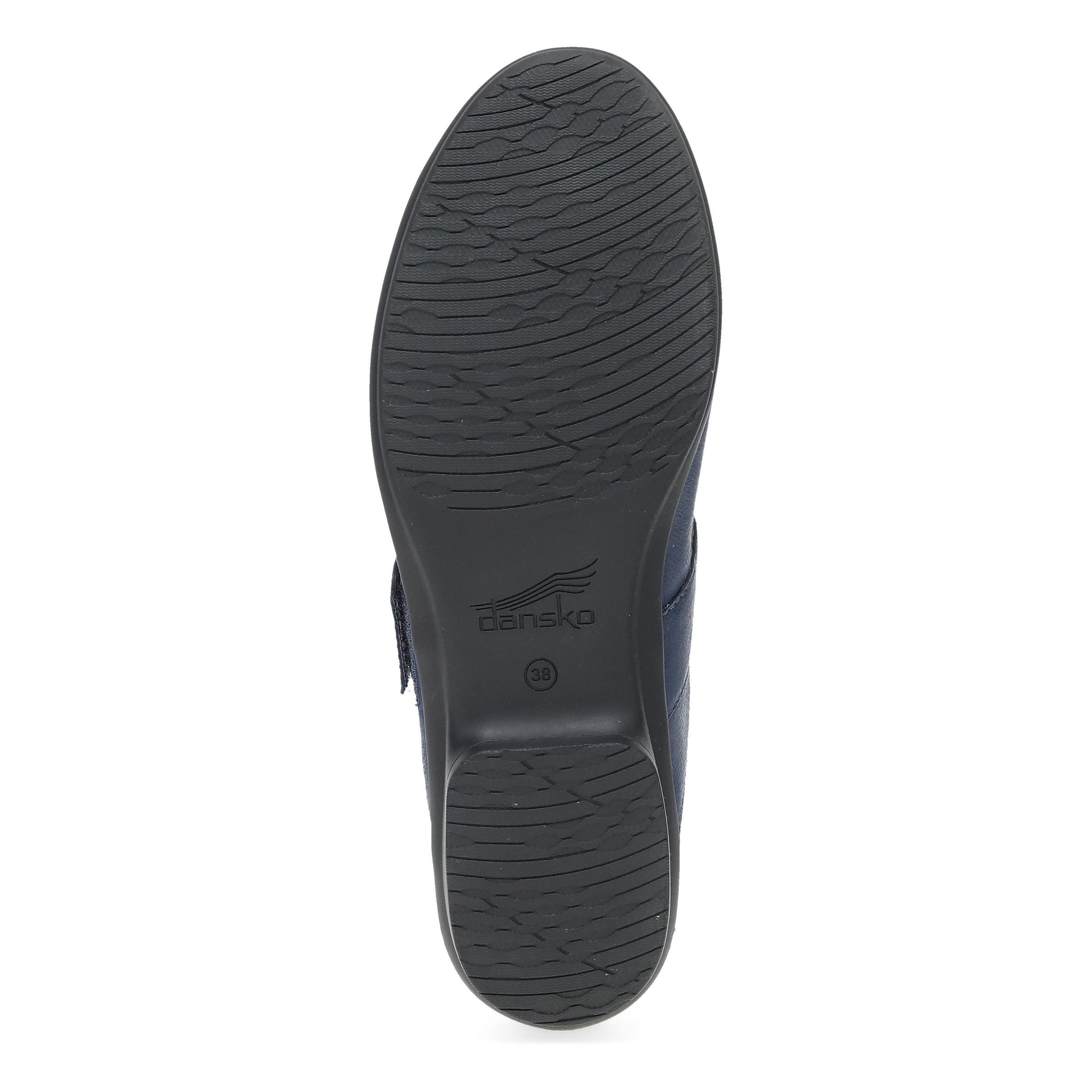 Bottom image of Collette Wide Navy Burnished Nubuck