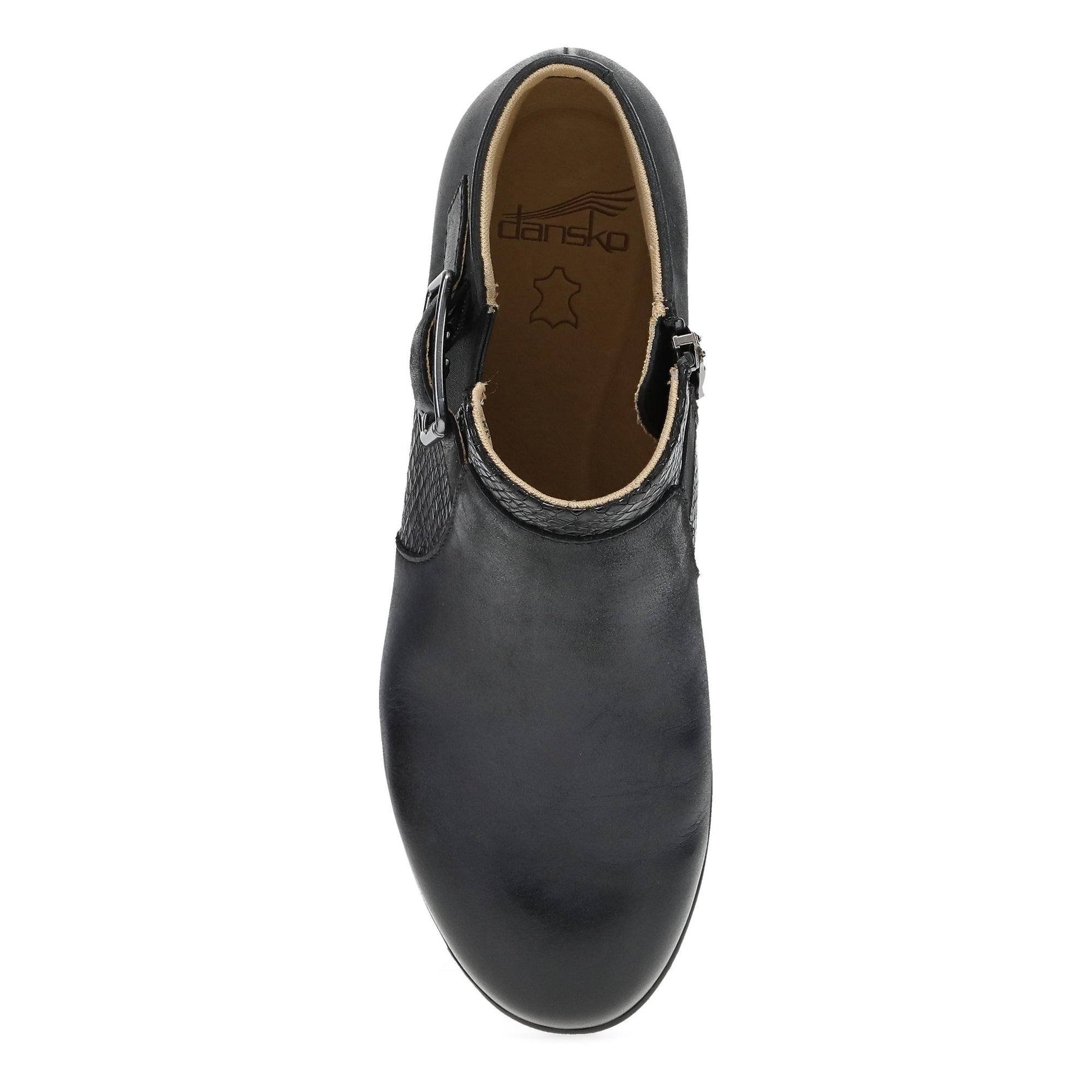Top image of Carolyn Black Burnished Calf