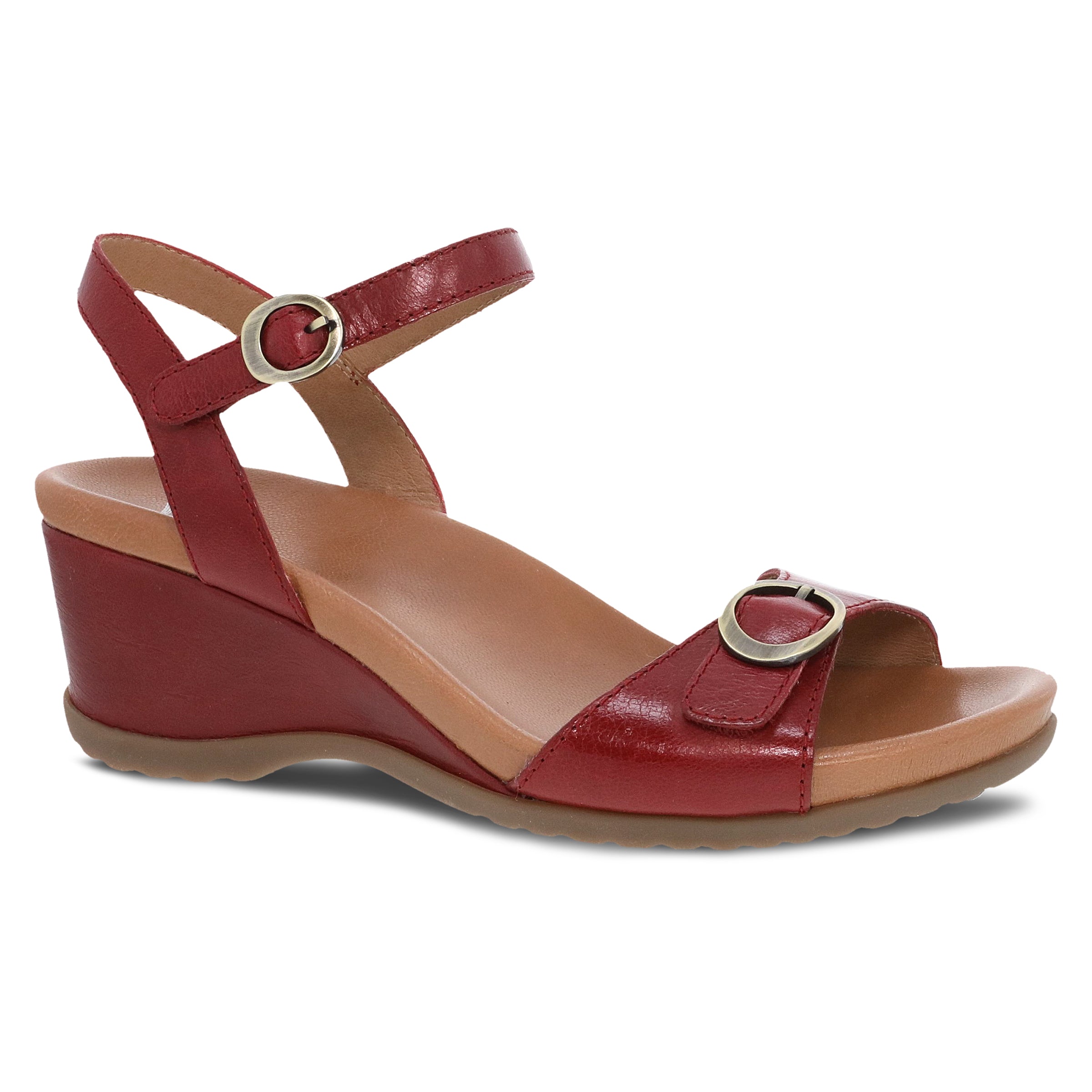 Arielle Red Glazed Leather Dansko