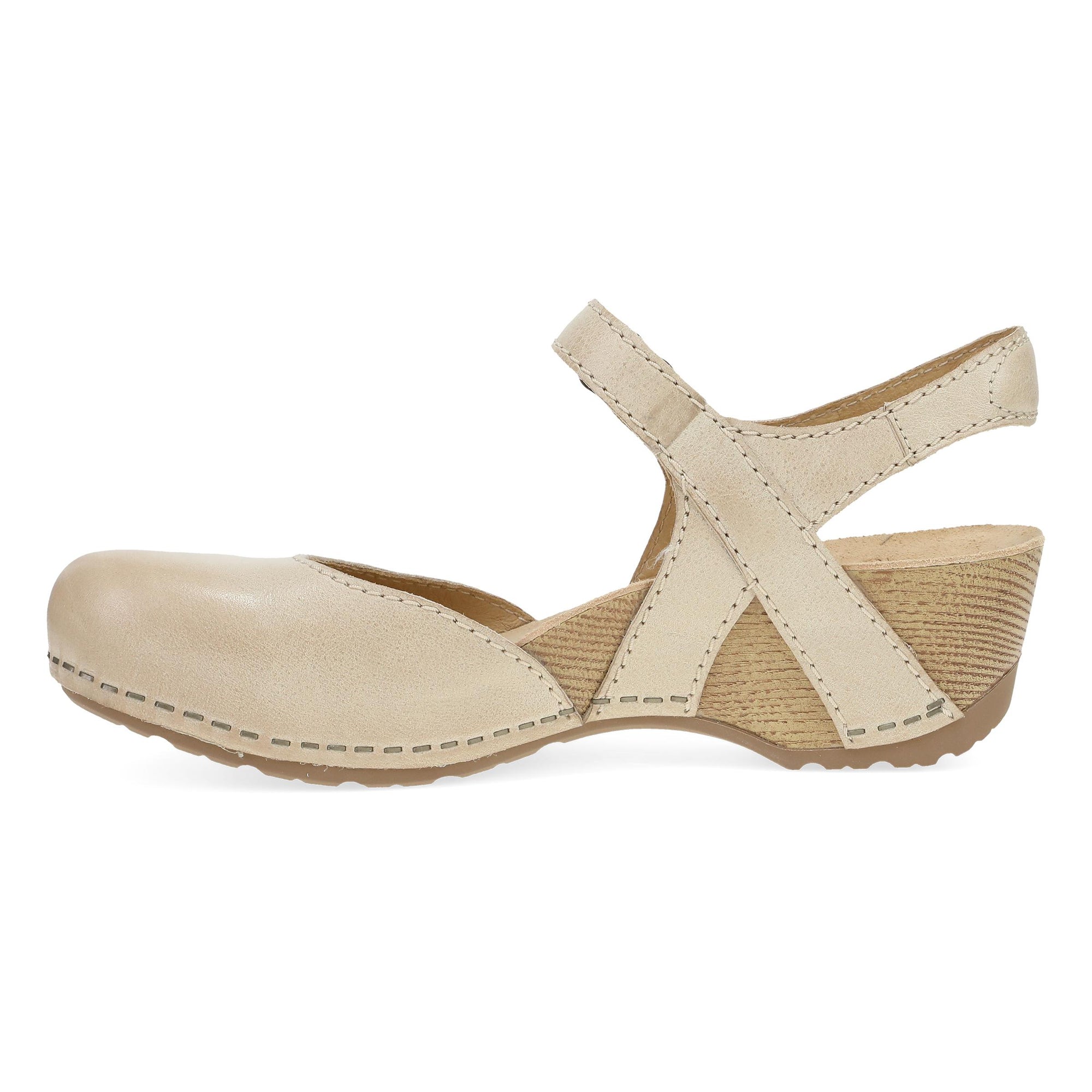 Side image of Tiffani Ivory Milled Burnished