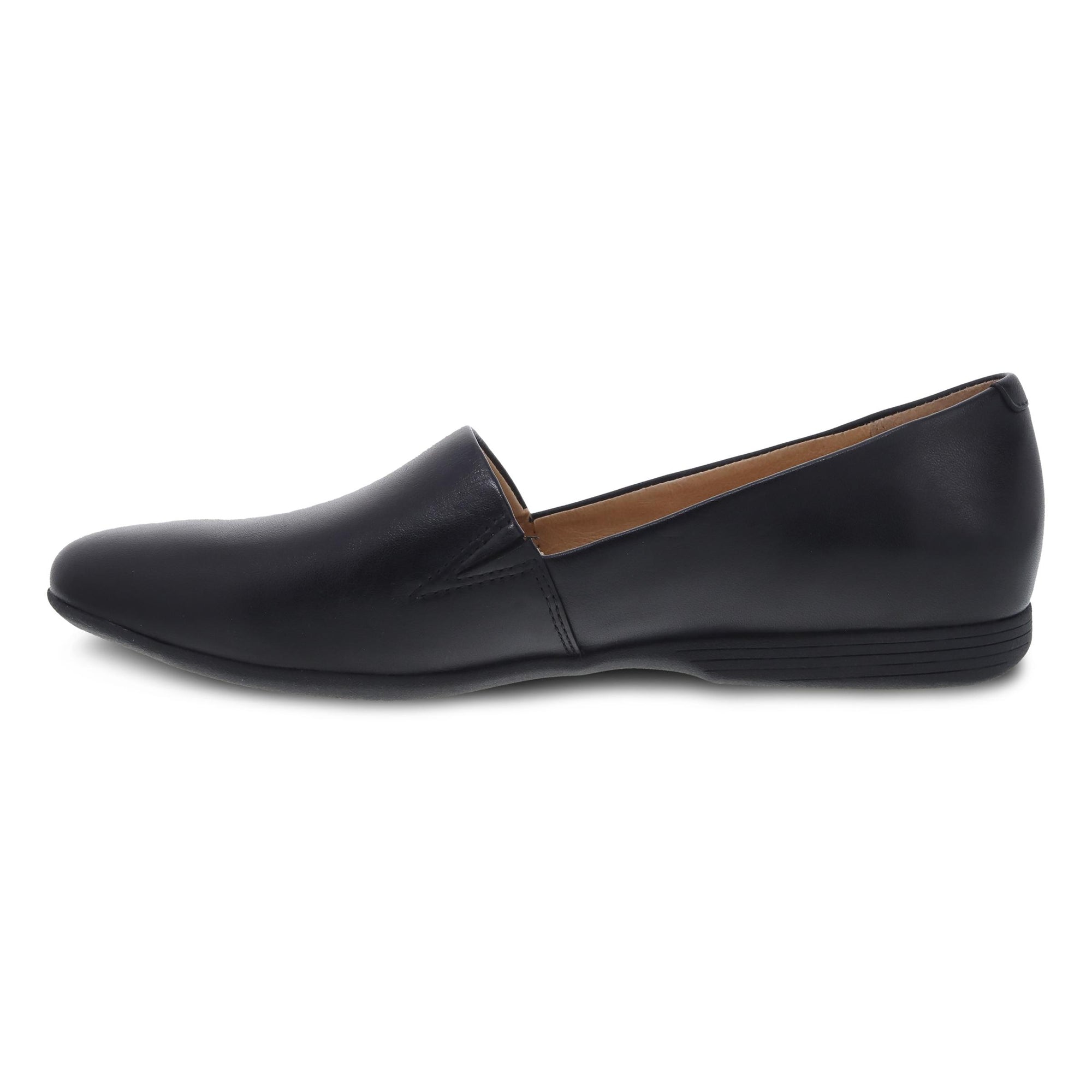 Side image of Larisa Wide Black Milled Nappa