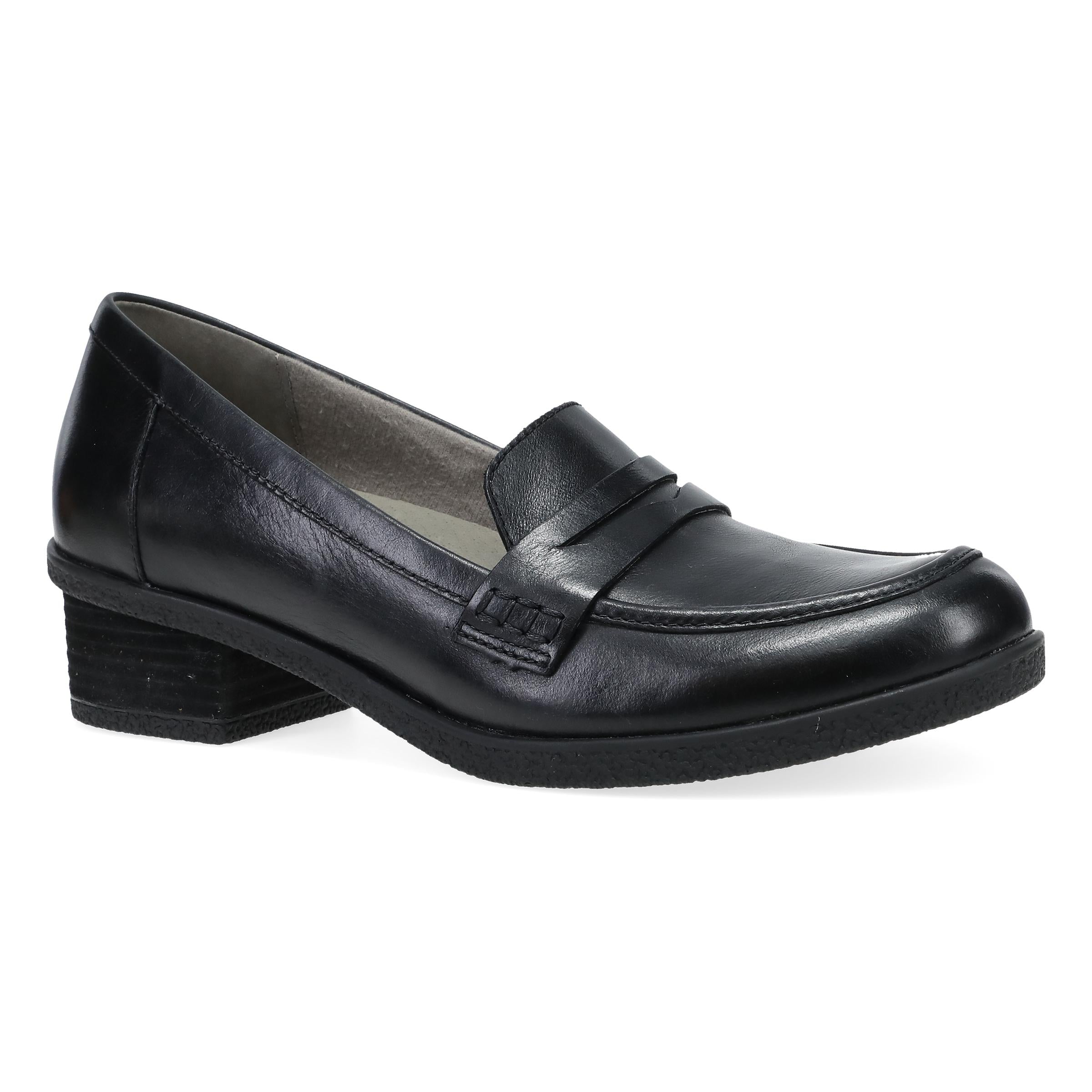 female black dress shoes Dansko Women's Danica Loafer, Black Waterproof Burnished / 42 / M