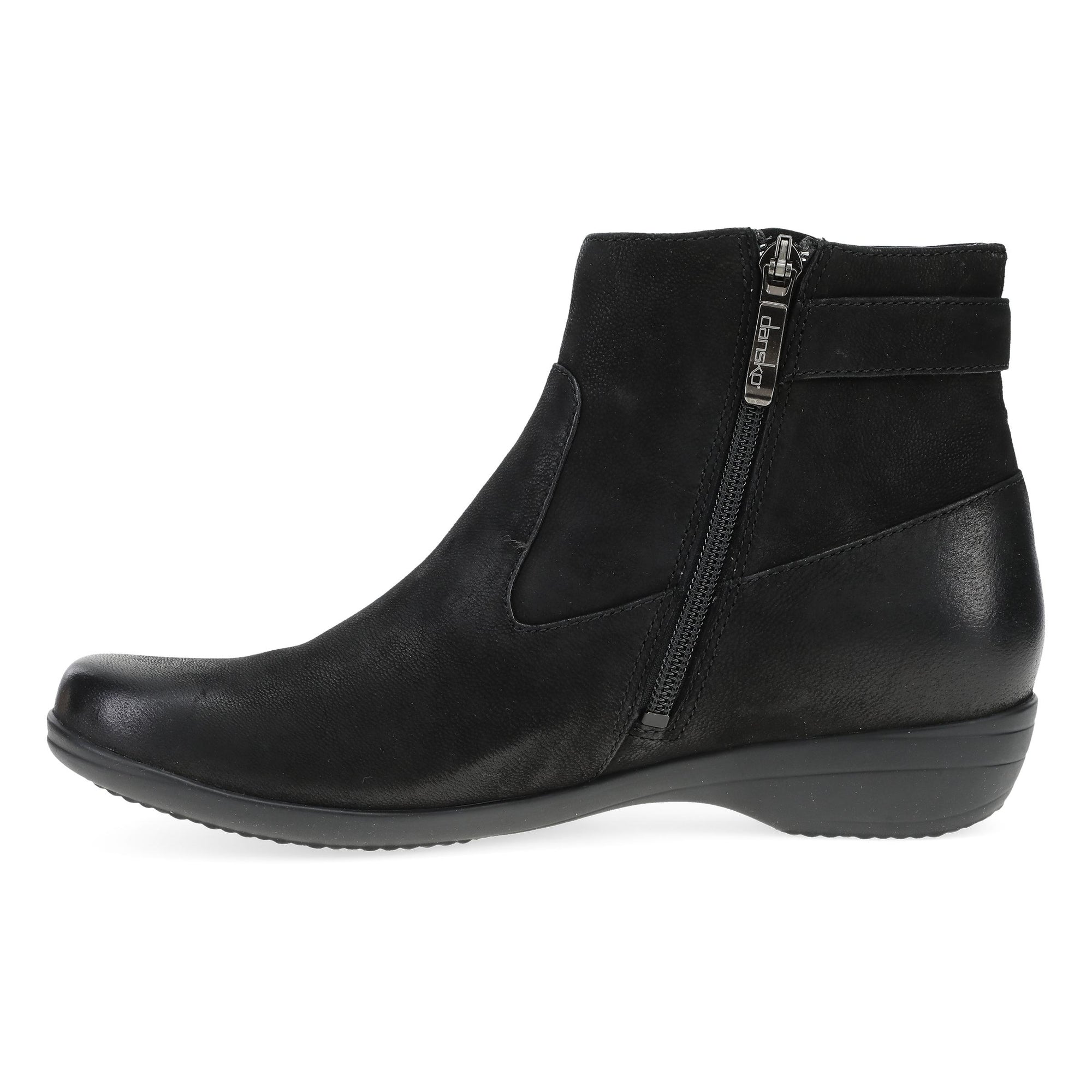Side image of Finnley Black Burnished Nubuck