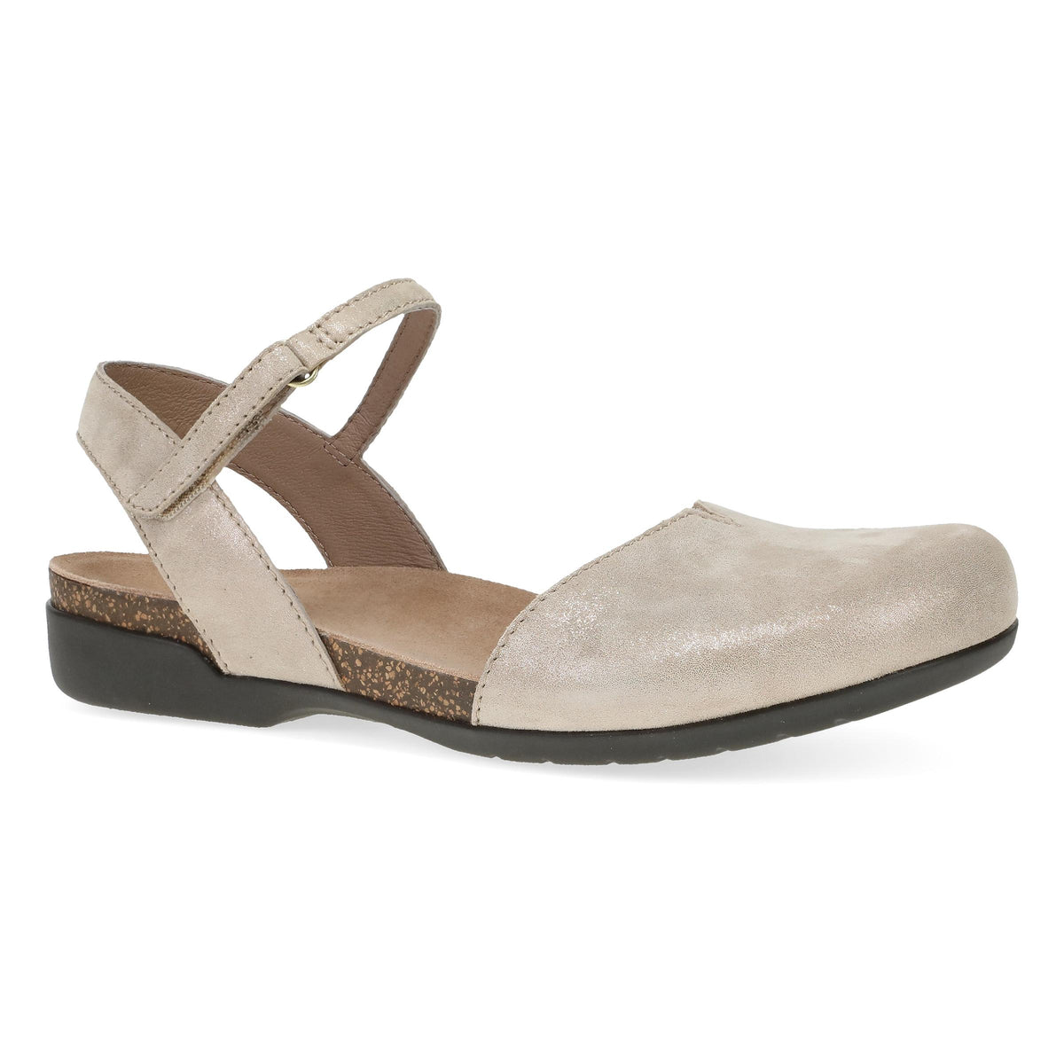 Rowan Beige Sparkle Suede – Dansko
