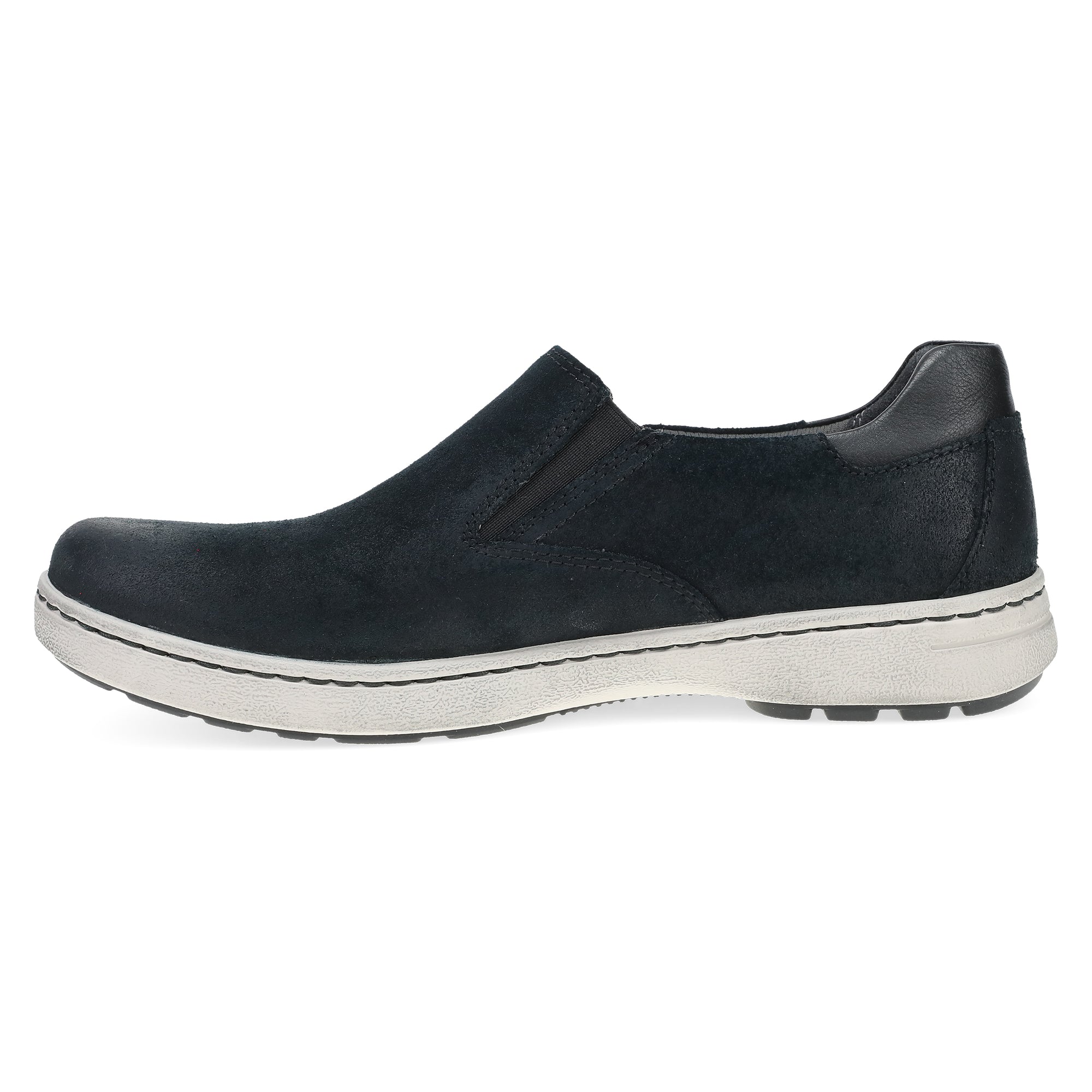 Side image of Trent Black Burnished Suede