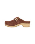 Side image of Branson Clog Mahogany Leather