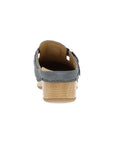 Heel image of Branson Clog Dusty Blue Leather