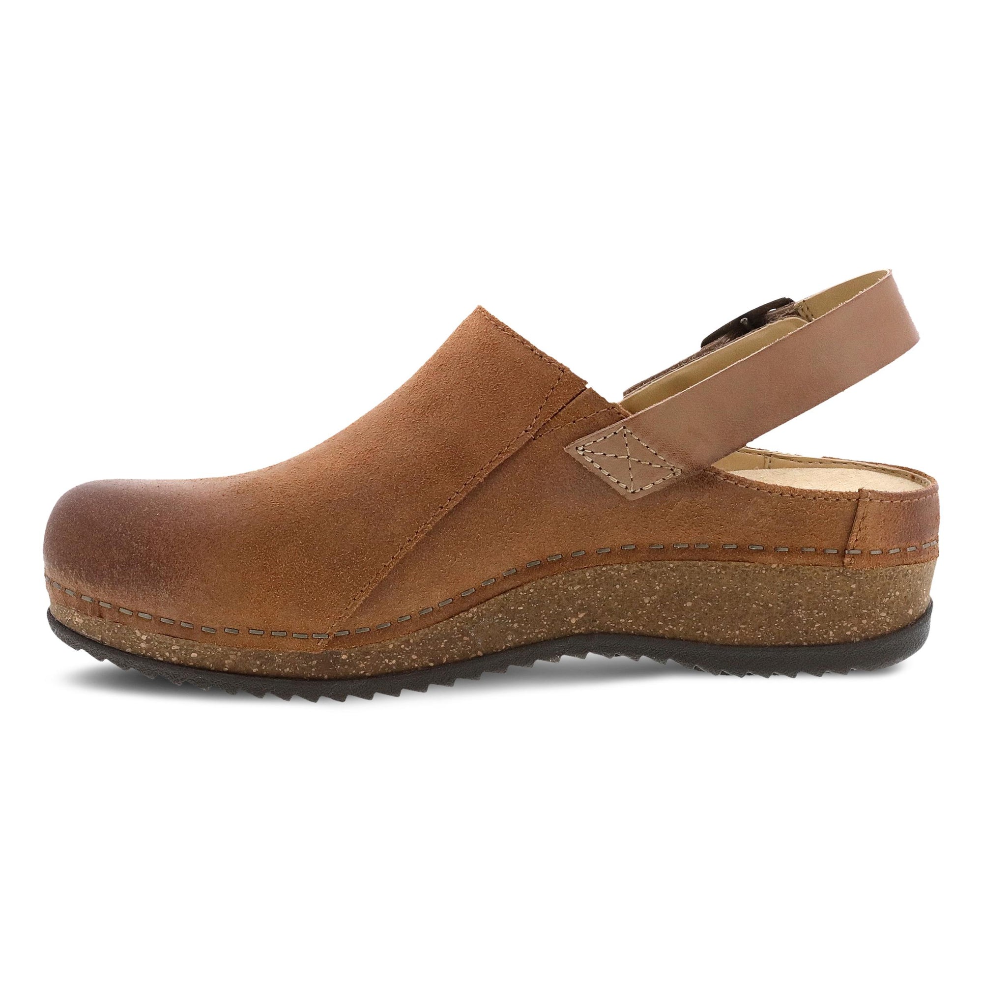 Side image of Merrin Tan Burnished Suede