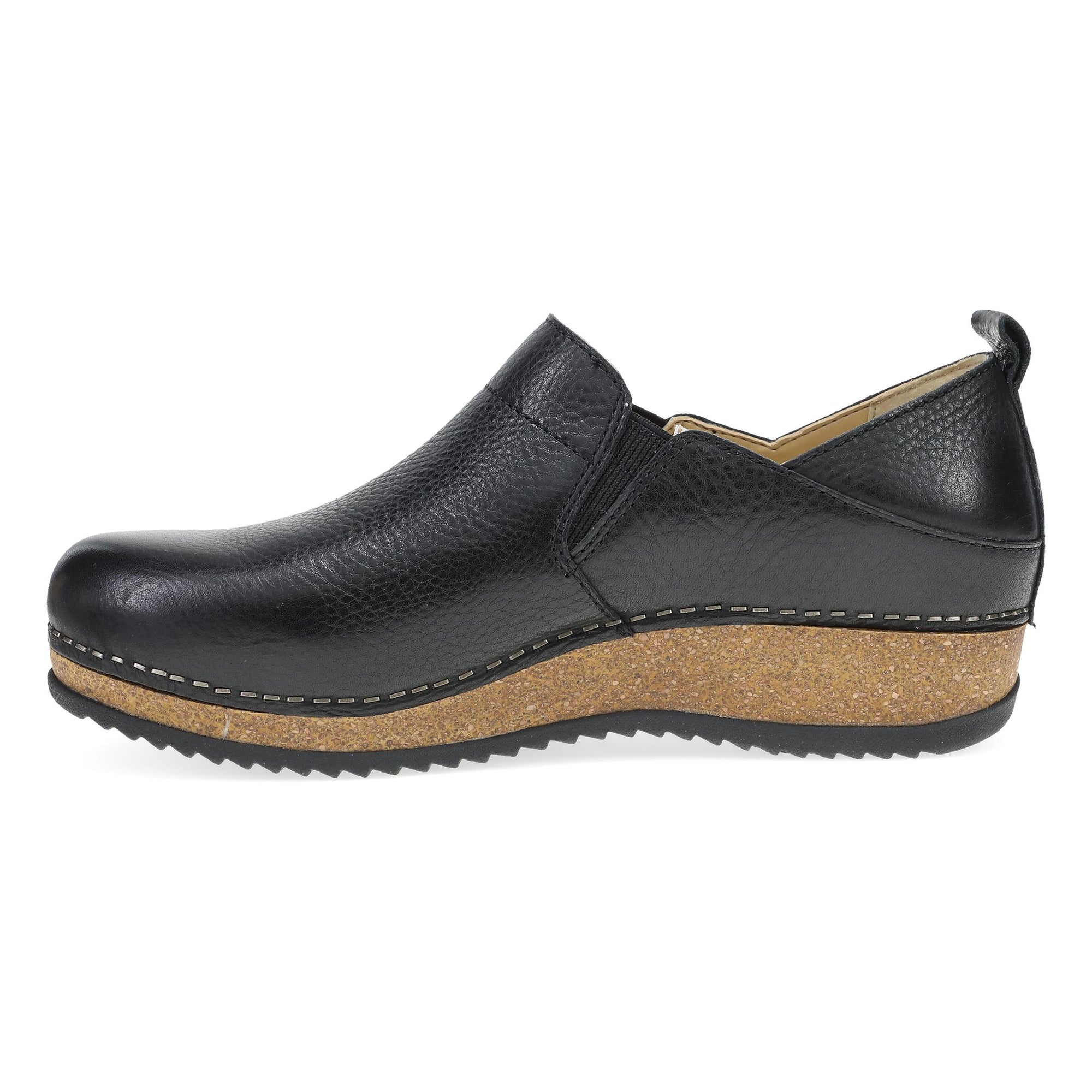 Side image of Meara Black Waxy Milled