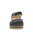 Toe image of Mae Charcoal Embroidered Suede