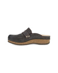 Side image of Maggy Clog Chocolate Leather