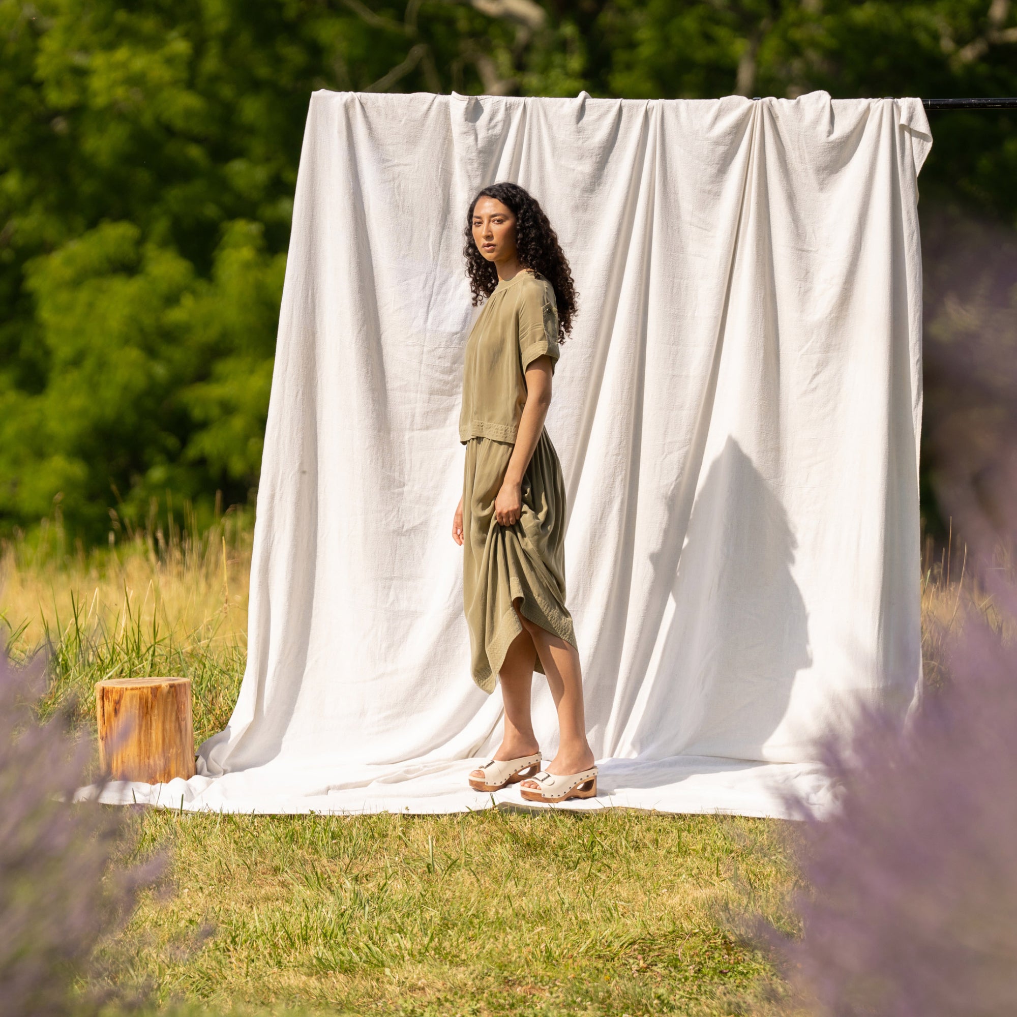 Adeline Bone Calf Wood