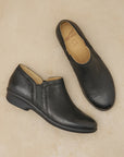 Cheryl Wide Black Burnished Nubuck