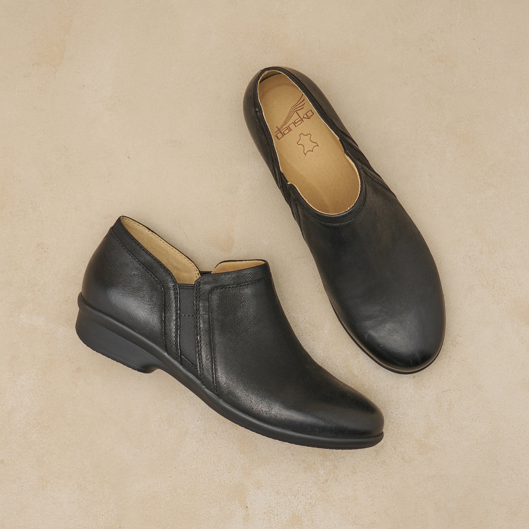 Cheryl Wide Black Burnished Nubuck