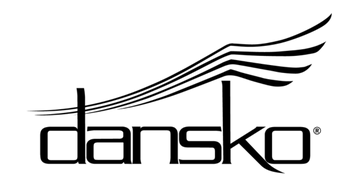 A black Dansko comfort footwear logo.