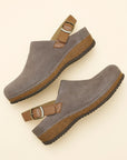 Merrin Stone Embossed Suede