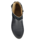 Monique Black Burnished Calf