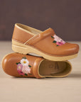 Professional Tan Floral Embroidered
