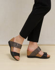 Shannon Pewter/Taupe Leather