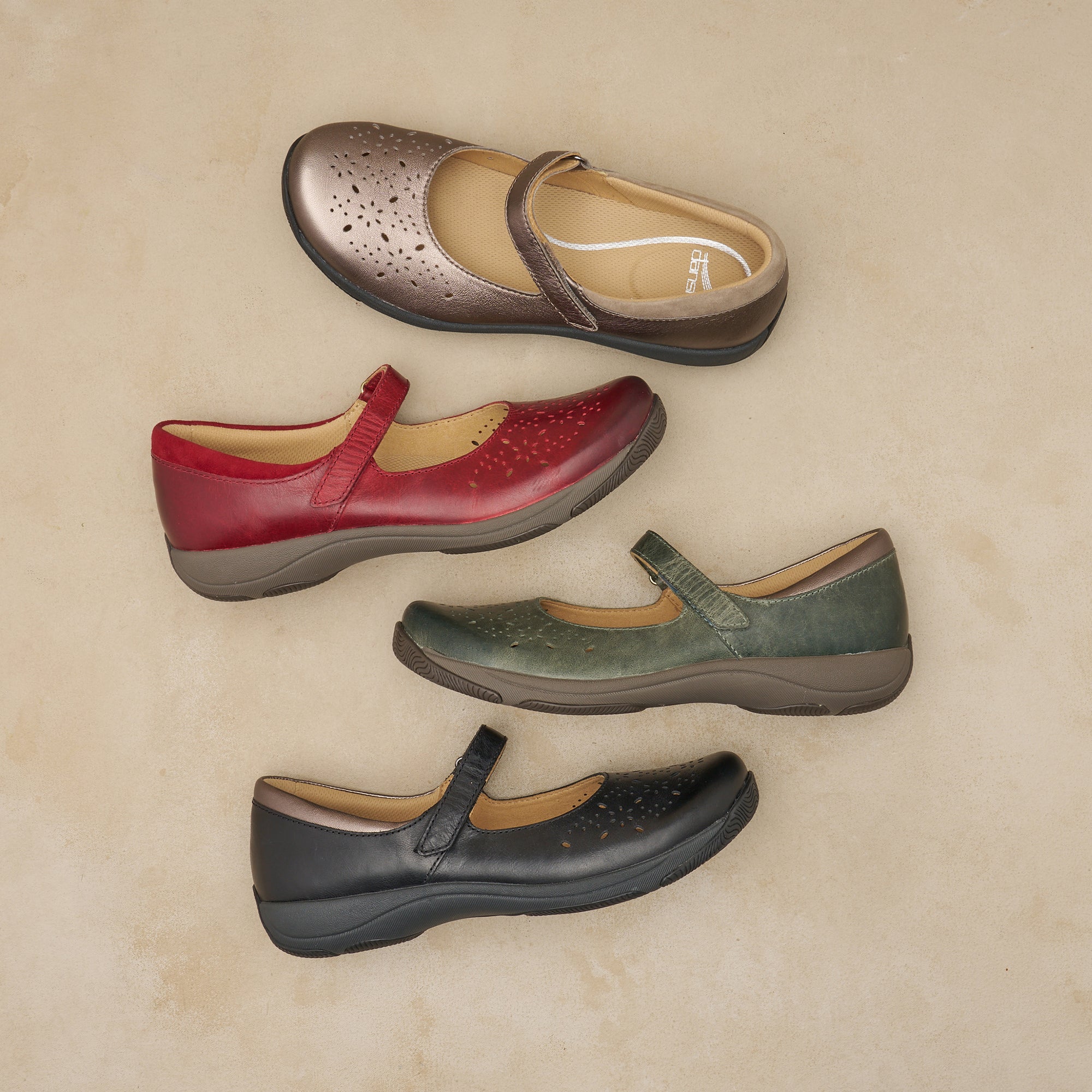 Stacy Wide Red Waxy Burnished