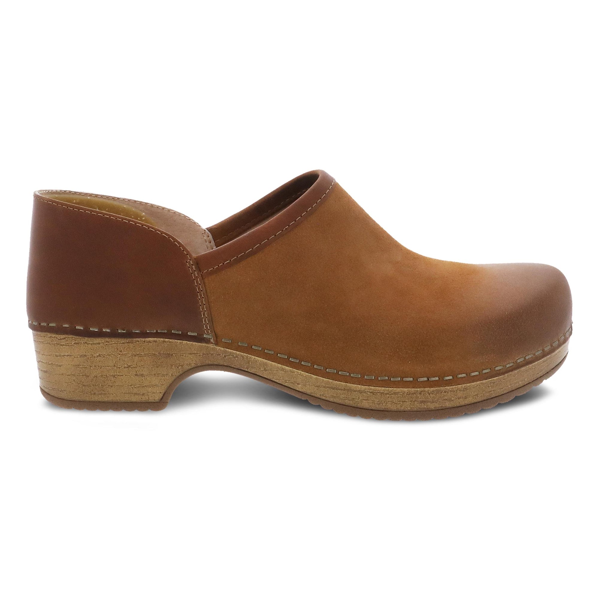 Side image of Brenna Tan Burnished Suede