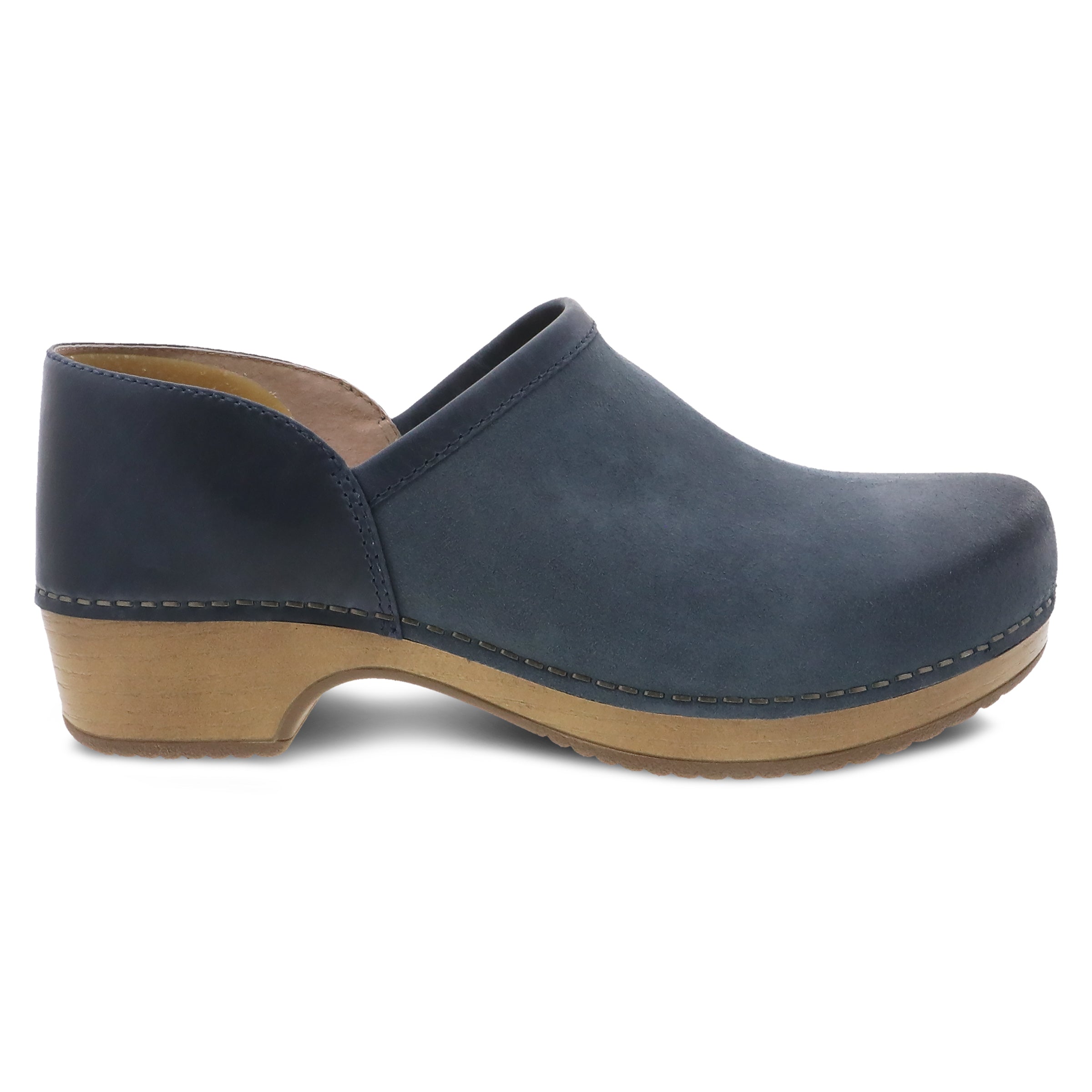 Brenna Navy Burnished Suede – Dansko