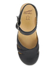 Top image of Margreta Mary Jane Clog Black Leather