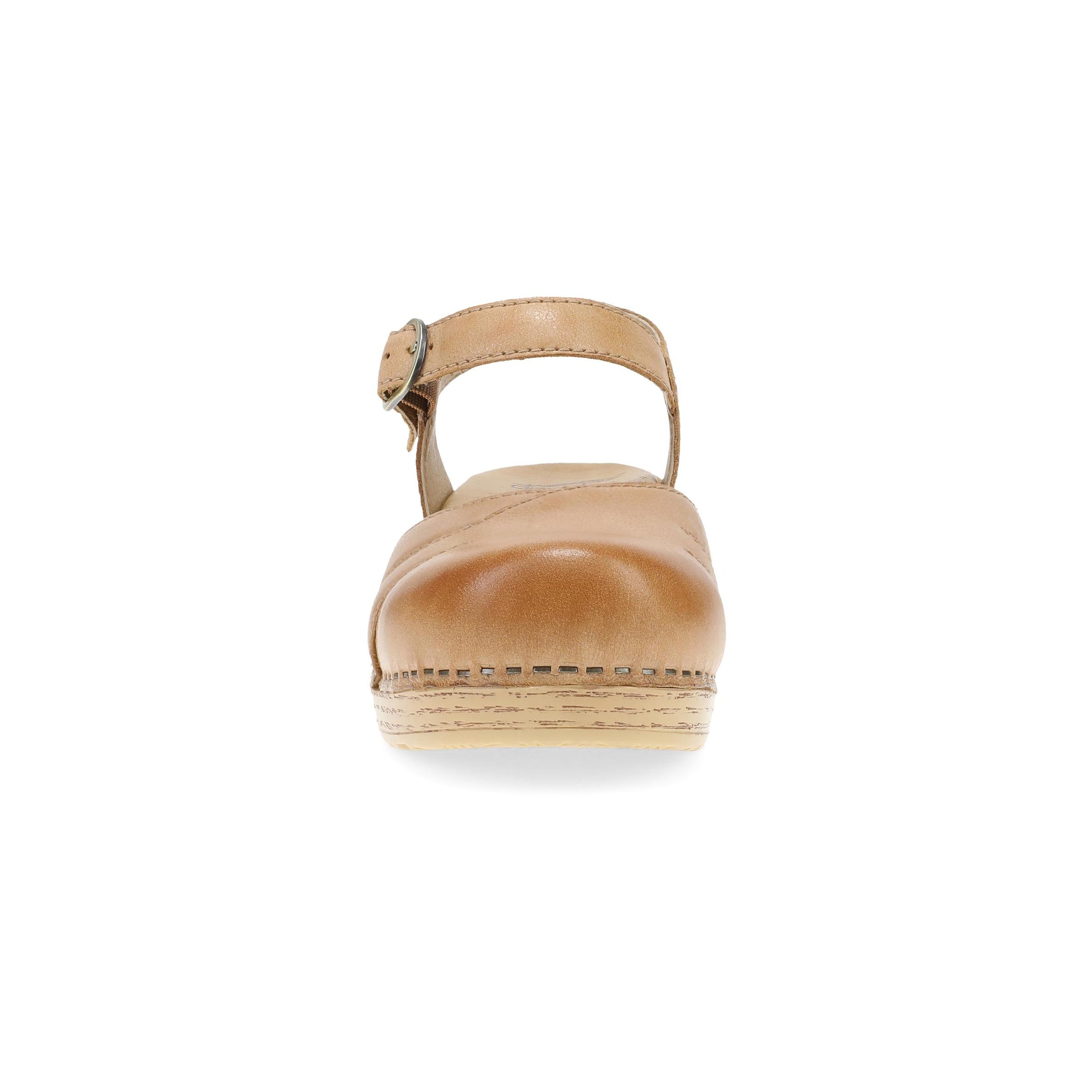 Toe image of Margreta Mary Jane Clog Honey Distressed