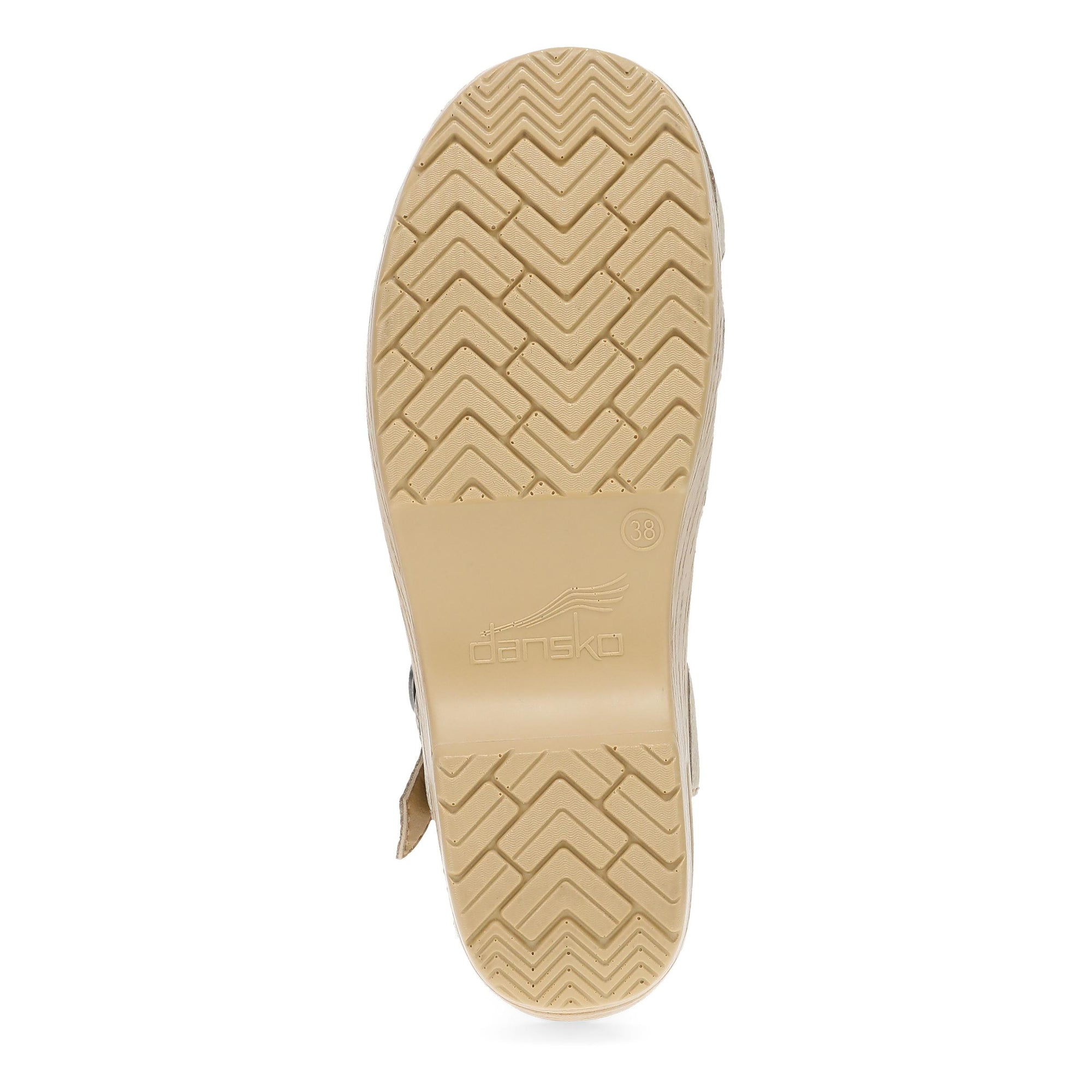 Bottom image of Margreta Mary Jane Clog Biscotti Leather