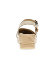 Heel image of Margreta Mary Jane Clog Biscotti Leather
