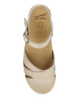 Top image of Margreta Mary Jane Clog Biscotti Leather