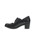 Side image of Marigold Black Leather
