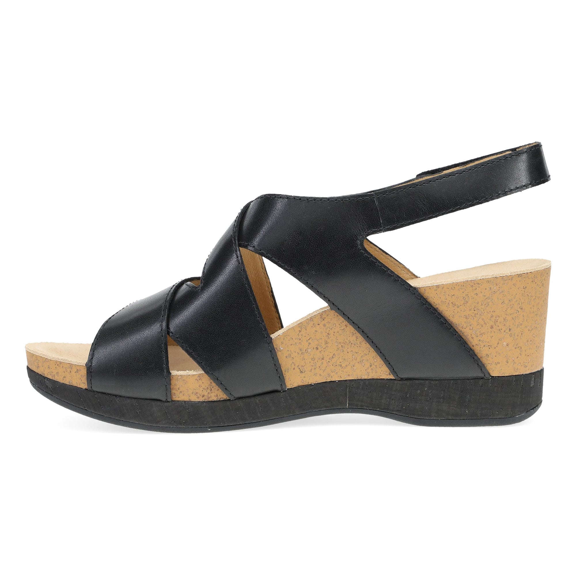 Side image of Shyla Black Burnished Nappa