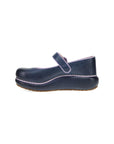 Side image of Kennedy Mary Jane Clog Navy/Lilac