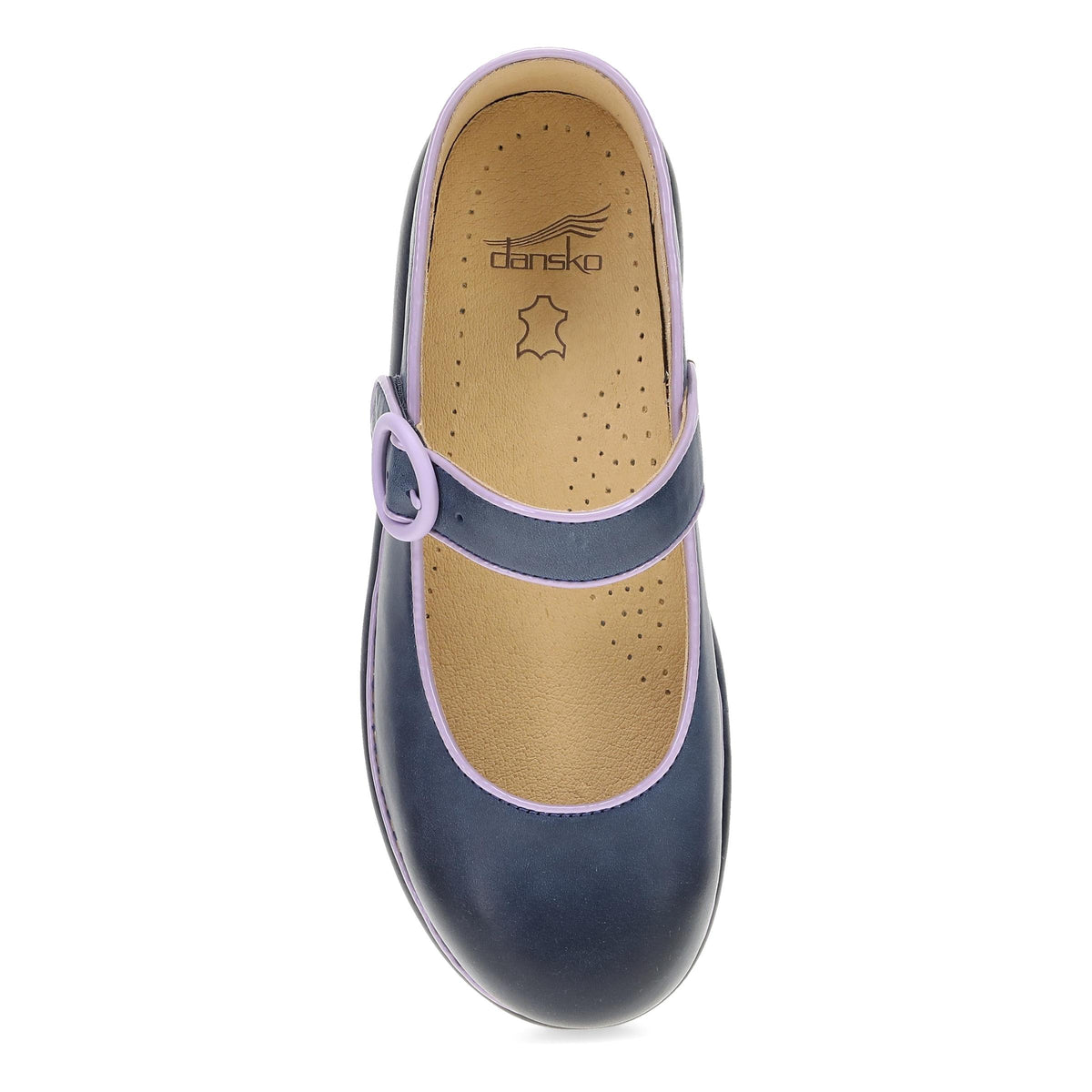 Top image of Kennedy Mary Jane Clog Navy/Lilac