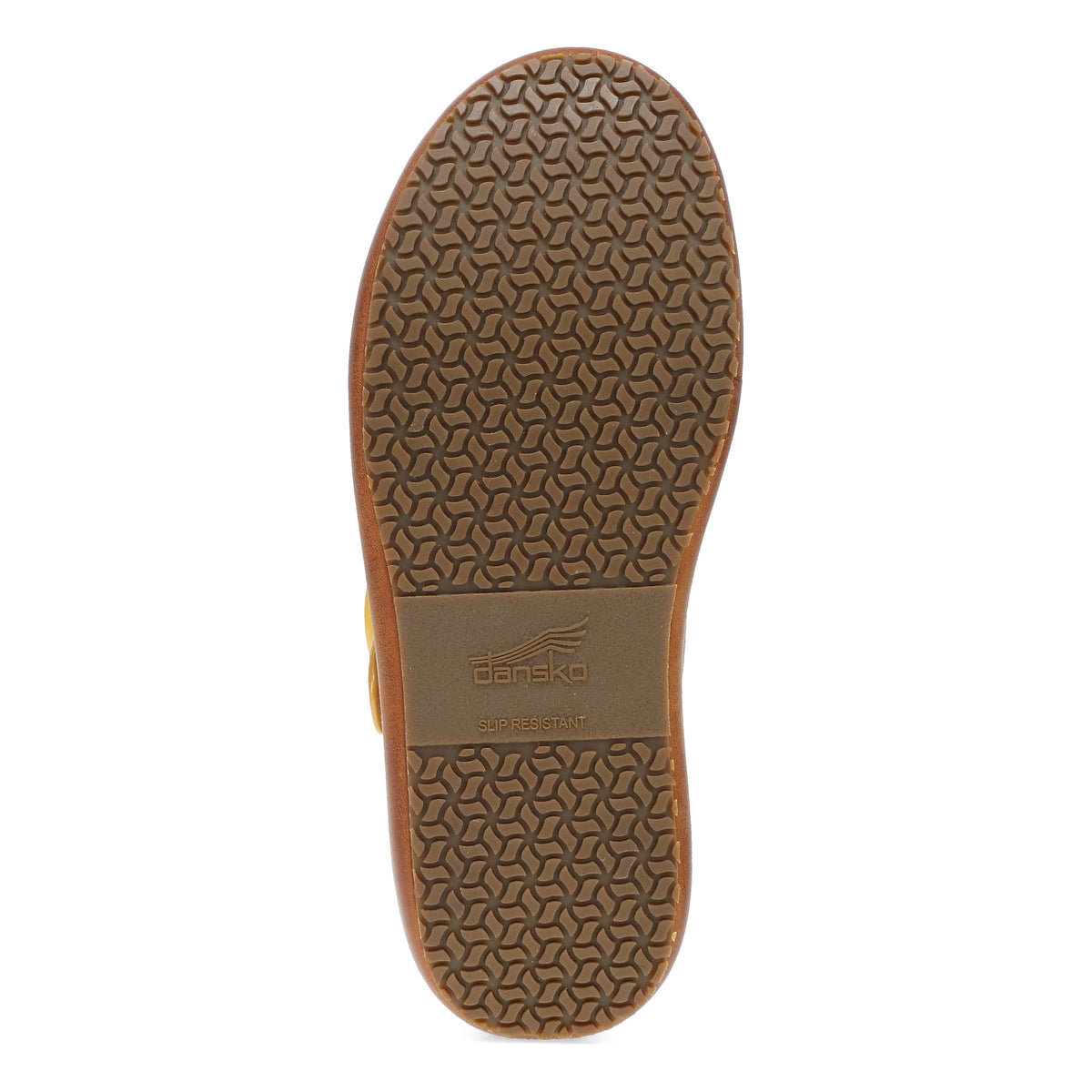 Bottom image of Kennedy Mary Jane Clog Luggage/Mustard