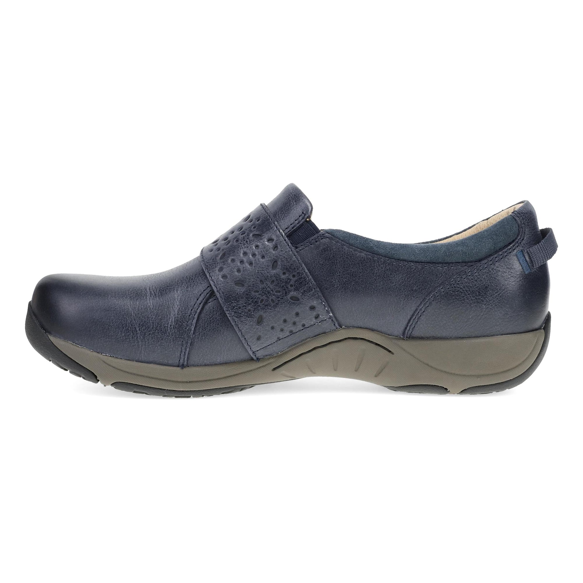 Side image of Sallie Navy Leather