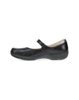 Side image of Stacy Wide Black Waxy Burnished