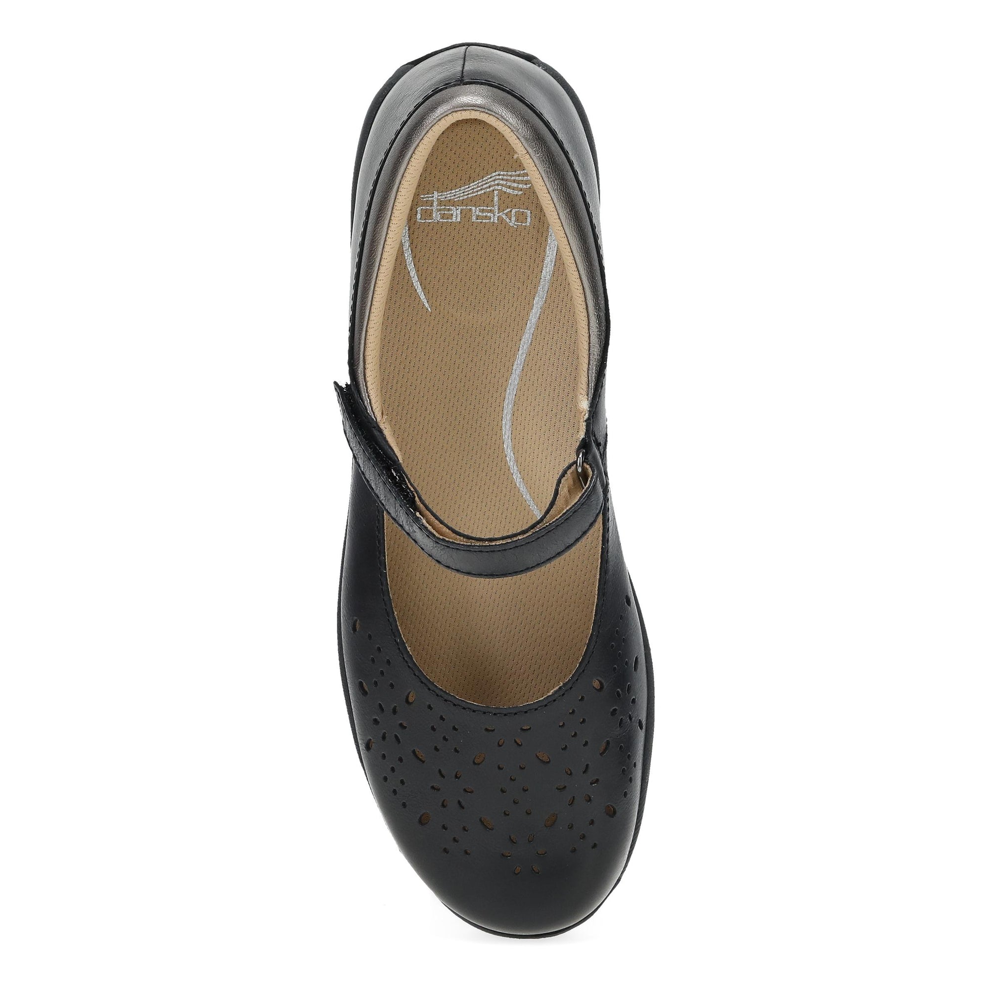 Top image of Stacy Wide Black Waxy Burnished