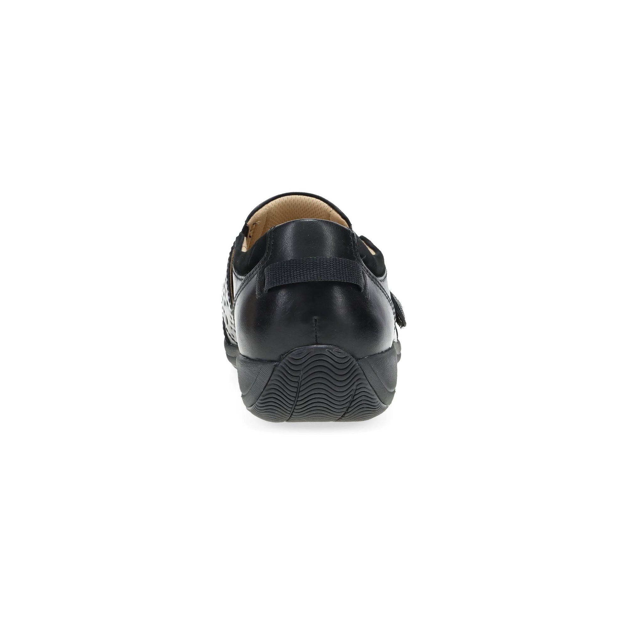 Heel image of Sallie Wide Black Waxy Burnished